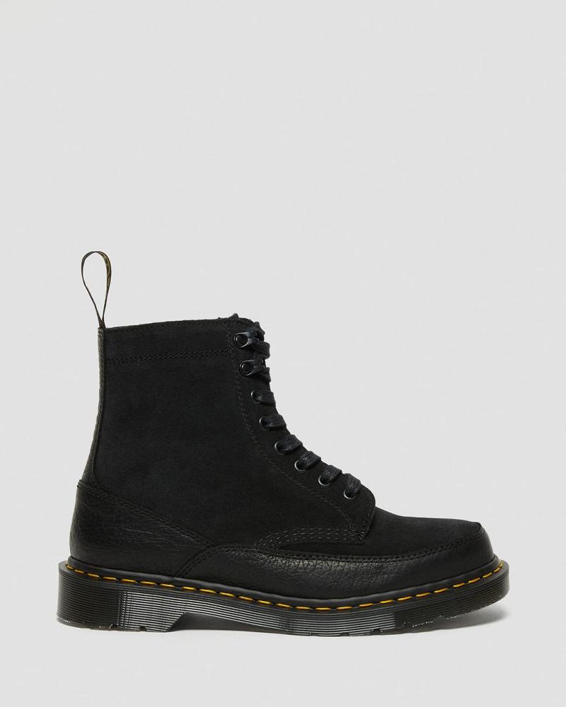 Dr Martens 1460 Guard Made in England Læder Snørestøvler Dame Sort | DK 163YXF